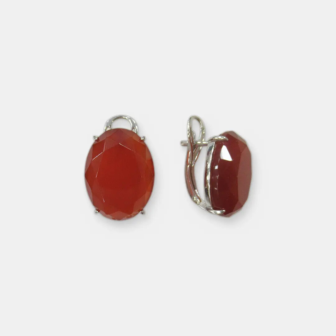 Серебряные серьги с агатами